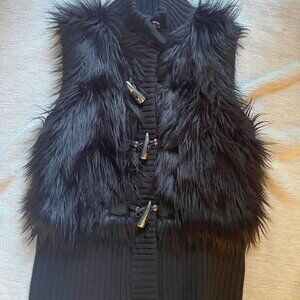 Black Fur Vest